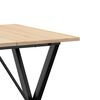 vidaXL Mesa de jantar estrutura em X 70x70x75 cm pinho e a&ccedil;o