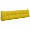 vidaXL Travesseiro para Costas Amarelo 180 x 24 x 50 cm Veludo