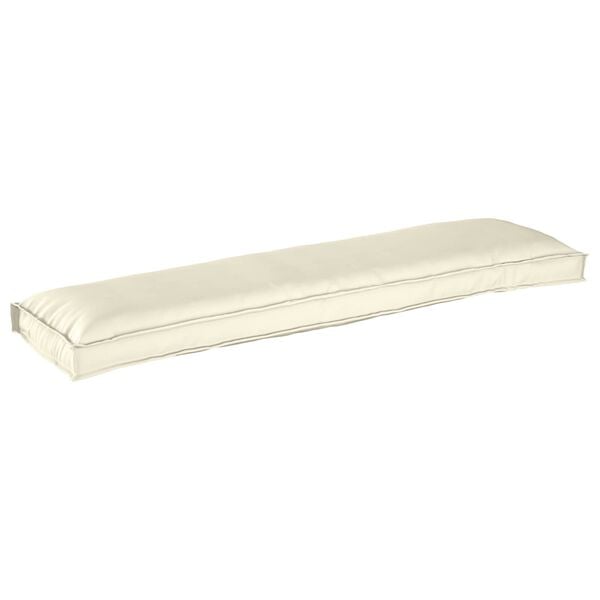 vidaXL Almofada Creme 150 x 40 x 8 cm Tecido Oxford