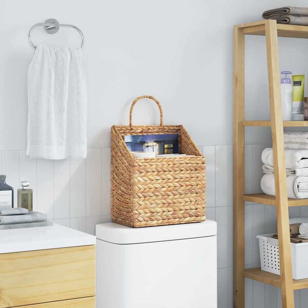 vidaXL Cesta Suspensa Natural 30 x 17,5 x 49,5 cm Jacinto de &aacute;gua