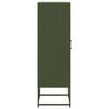 vidaXL Aparador alto 36x39x123 cm aço verde azeitona
