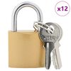 vidaXL U Lock com Chaves 12 pcs Lat&atilde;o Ferro