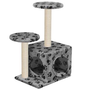 vidaXL &Aacute;rvore para gatos c/postes arranhadores sisal 60 cm cinzento