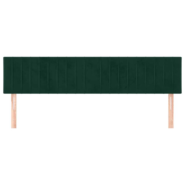 vidaXL Cabeceiras verde-escuro 180x5x78/88 cm veludo