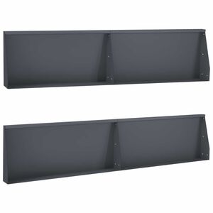 vidaXL Muro de Conten&ccedil;&atilde;o 4 unid. 100 x 12 x 30 cm A&ccedil;o Antracite