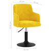 vidaXL Cadeira de jantar girat&oacute;ria veludo amarelo mostarda