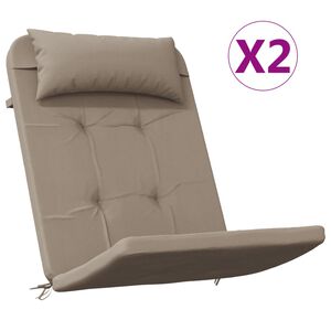 vidaXL Almofad&otilde;es cadeira adirondack 2pcs tecido oxf cinza-acastanhado