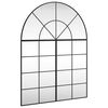 vidaXL Espelho de parede arqueado 100x130 cm ferro preto