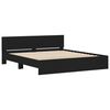 vidaXL Estrutura cama c/ cabeceira e luzes LED 180x200 cm preto