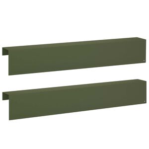 vidaXL Perfil de cobertura para jardim 2 unid. 100 x 10 x 15 cm A&ccedil;o