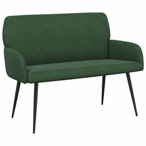 vidaXL Sof&aacute; de 2 lugares com pernas de metal 2 lugar Verde-Escuro