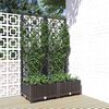 vidaXL Vaso de jardim com treli&ccedil;a preto 80x40x121,5 cm PP