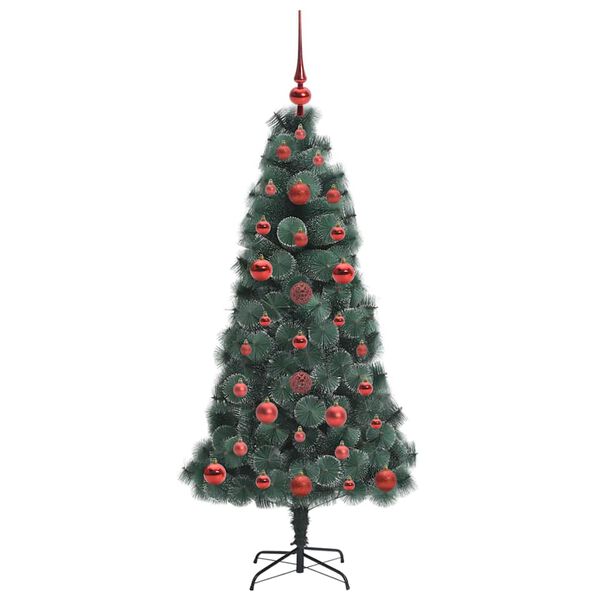vidaXL Árvore de Natal Artificial Pré-iluminada com Conjunto de Bolas
