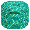 vidaXL Corda utilit&aacute;ria multiusos 8 mm 25 m Verde PP 420 kg Carga m&aacute;x.