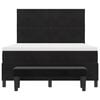 vidaXL Cama Box com colch&atilde;o com cabeceira Preto 140 x 190 cm Veludo
