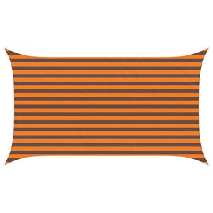 vidaXL Vela de sombra solar Laranja e Marrom 3,5 x 2 m