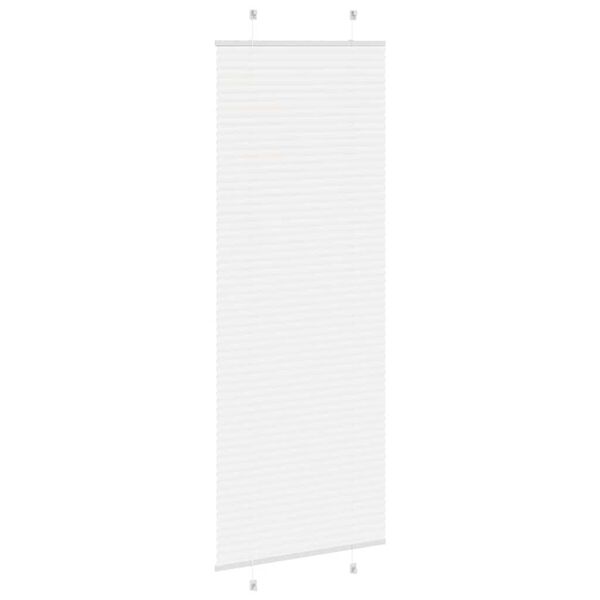 vidaXL Branco Plissada Cega 80x200 cm Largura Tecido 79,4 cm Poli&eacute;ster