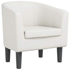 vidaXL Poltrona couro artificial branco