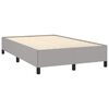vidaXL Cama box spring c/ colch&atilde;o e LED 120x190 cm tecido cinza-claro