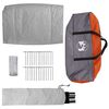 vidaXL Barraca de Camping Cinzento e laranja 308 x 268 x 130 cm