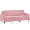 vidaXL 2 pcs conjunto de sofás veludo rosa