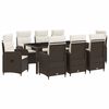 vidaXL Conjunto de Jantar para Exterior 9 pcs Marrom e Branco Creme