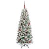 vidaXL Árvore de Natal Artificial com 150 LEDs Branco 63 x 63 x 150 cm