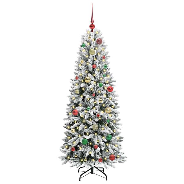 vidaXL Árvore de Natal Artificial com 150 LEDs Branco 63 x 63 x 150 cm