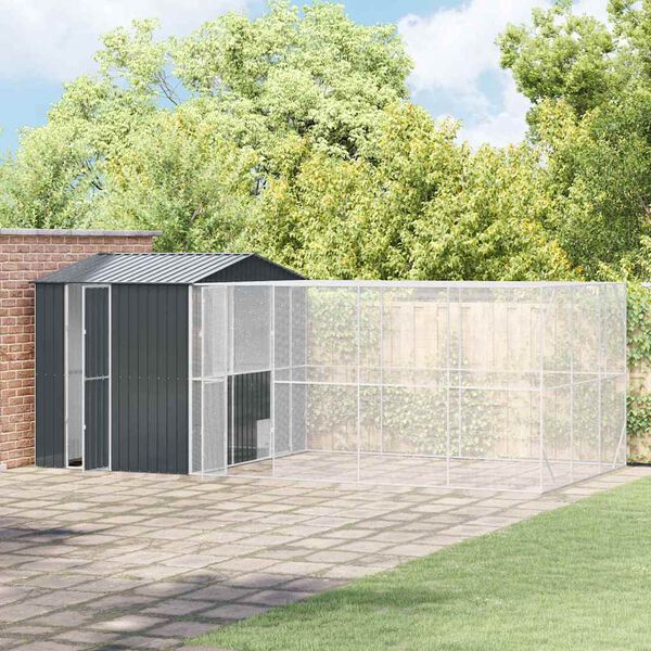 vidaXL Gaiola para P&aacute;ssaros Antracite 635 x 304 x 247 cm