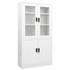 vidaXL Arm&aacute;rio de escrit&oacute;rio 90x40x180 cm a&ccedil;o branco