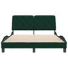 vidaXL Estrutura de cama sem colch&atilde;o 140x190 cm veludo verde-escuro