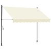 vidaXL Toldo retr&aacute;til 300x150 cm tecido e a&ccedil;o cor creme