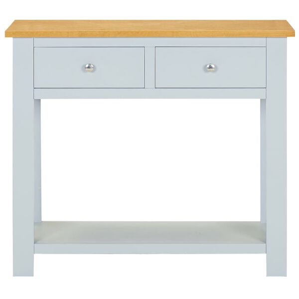 vidaXL Mesa consola 83x30x73 cm madeira carvalho maci&ccedil;a