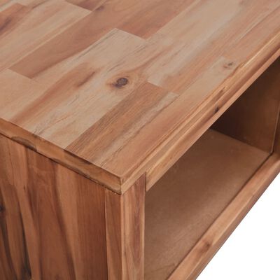 vidaXL Mesa de centro em madeira de acácia maciça 90x50x37,5 cm