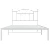 vidaXL Estrutura de cama com cabeceira 100x200 cm metal branco