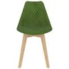 vidaXL Cadeiras de jantar 2 pcs veludo verde-claro