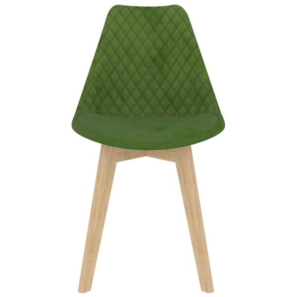 vidaXL Cadeiras de jantar 2 pcs veludo verde-claro