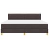vidaXL Cama Box Spring LED Marrom Escuro 180 x 200 cm tecido