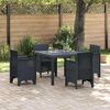 vidaXL Mesa de Jantar para Jardim Antracite 100 x 100 x 73 cm vime PE