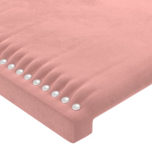 vidaXL Cabeceiras rosa 144x5x78/88 cm veludo