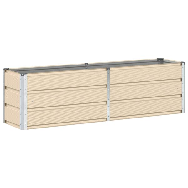 vidaXL Floreira Ivory 160 x 40 x 45 cm A&ccedil;o