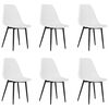 vidaXL Cadeiras de jantar 6 pcs PP branco