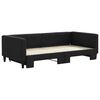 vidaXL Sofá-cama com gavetão 100x200 cm tecido preto