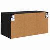 vidaXL Gabinetes de TV na Parede 2 pcs Carvalho Preto 60 x 30 x 30 cm