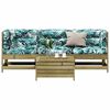 vidaXL 4 pcs conjunto lounge de jardim c/ almofad&otilde;es pinho impregnado