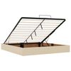 vidaXL Estrutura cama otomana sem colch&atilde;o 200x200 cm tecido cor creme