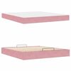vidaXL Estrutura de cama com colch&atilde;o com colch&atilde;o 2 pcs Rosa Veludo