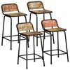 vidaXL Bancos de bar 4 pcs 46x35,5x80 cm Madeira Maci&ccedil;a Recuperada