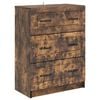vidaXL Gabinete de Gavetas Carvalho Fumado 66 x 34,5 x 87 cm