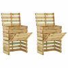 vidaXL Caixa de compostagem ripada 2 pcs 80x50x100cm pinho impregnado